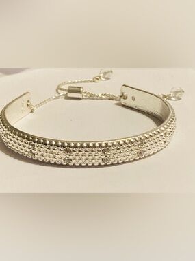 Vintage Avon (NRQ) Terranova  Silver Tone Cuff with Ties